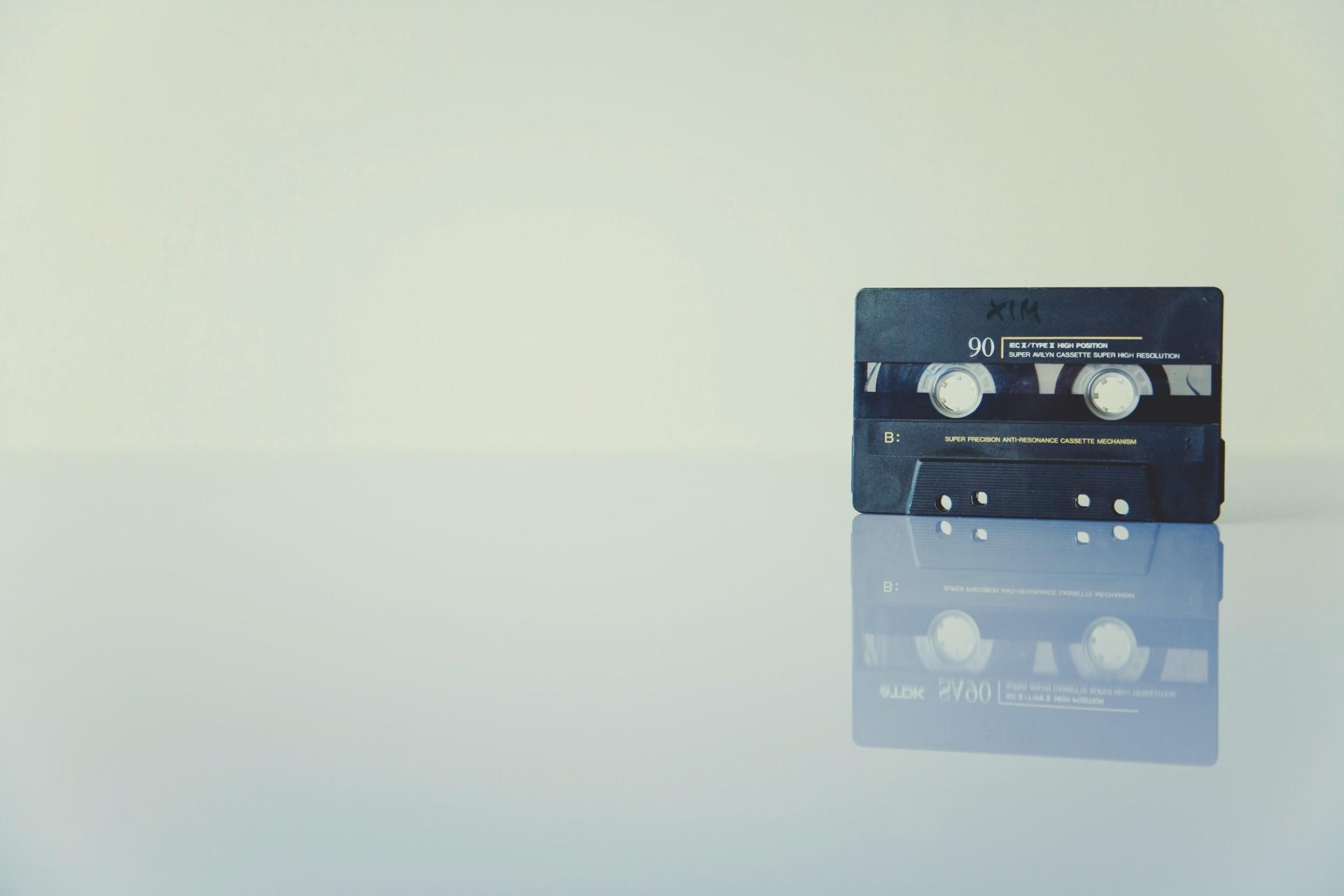 A music tape on a surface