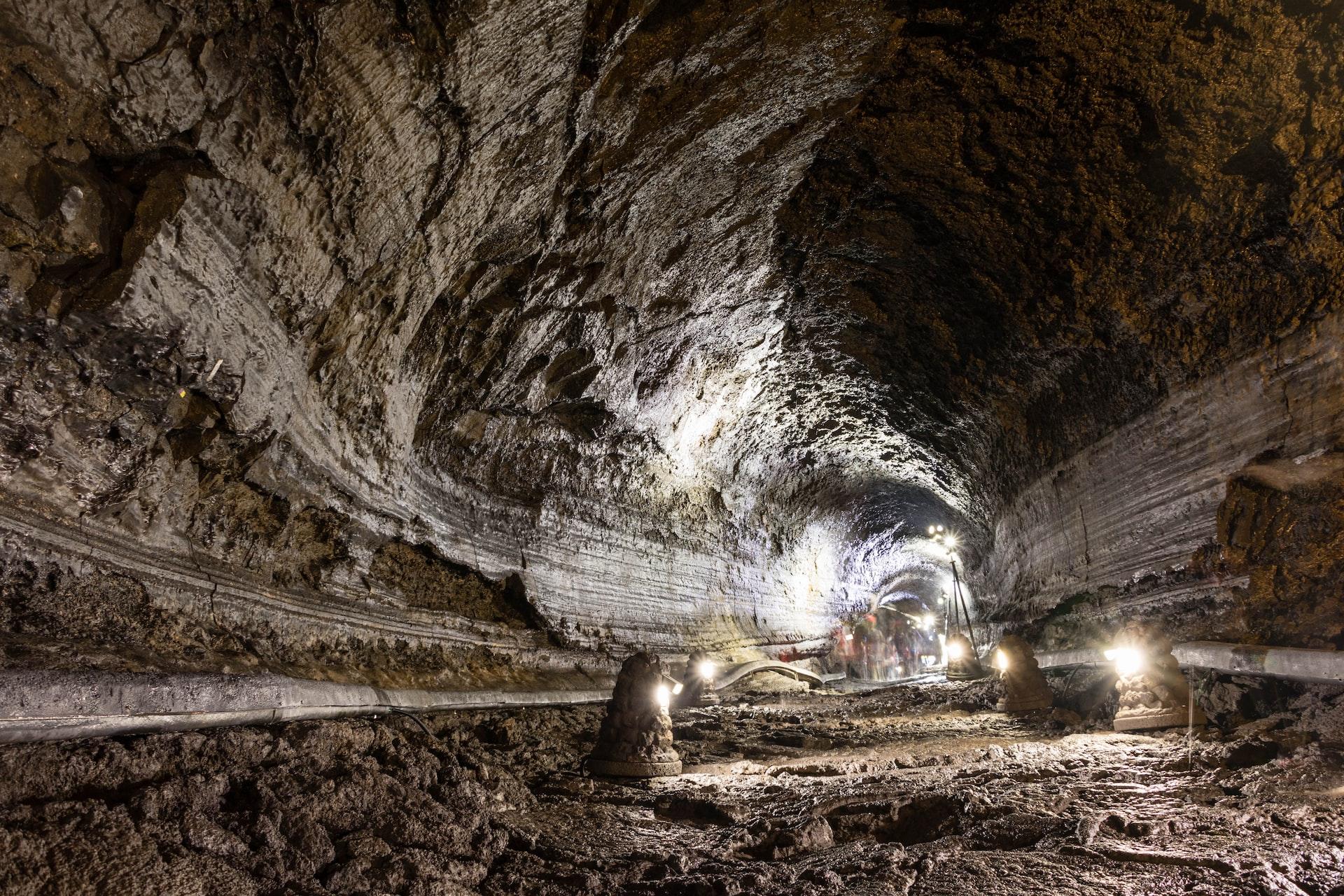 A view inside Manjanggul Cave