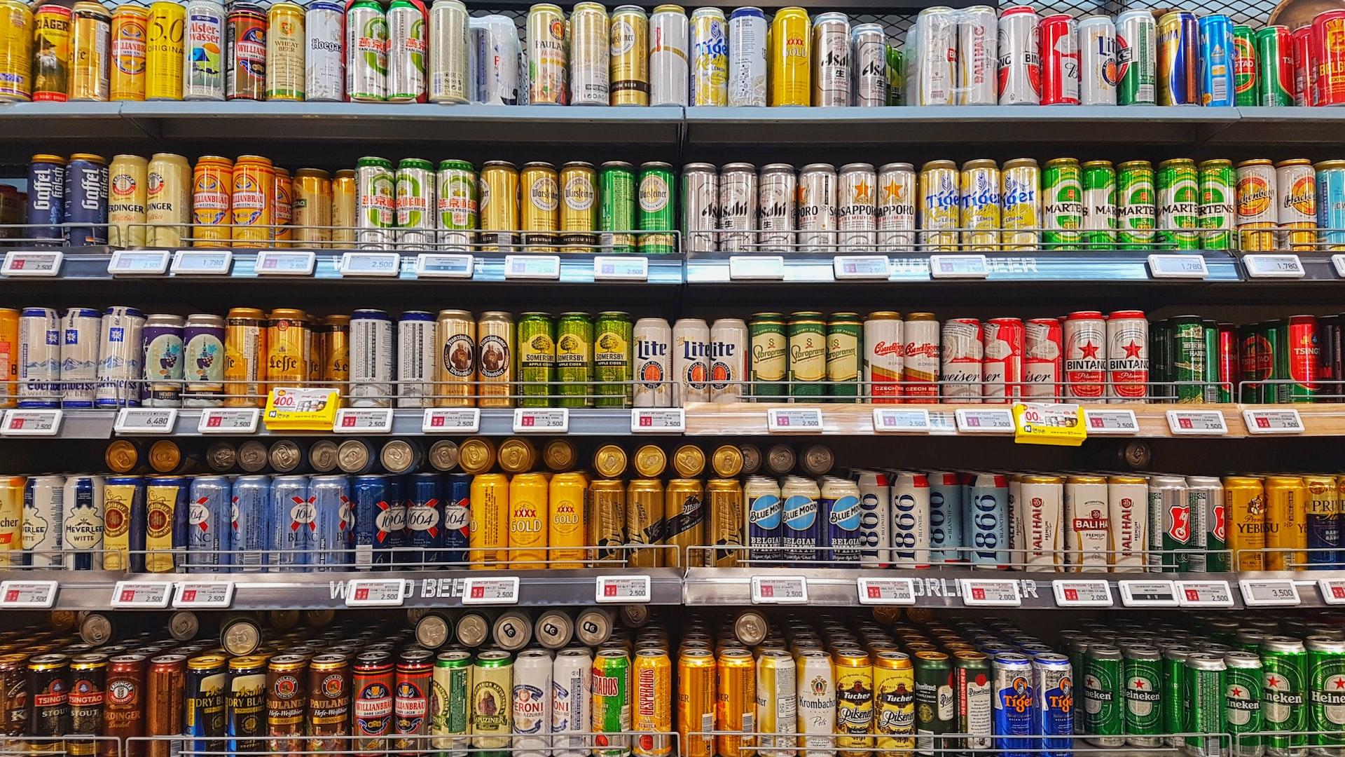 A supermarket shelf in South Korea