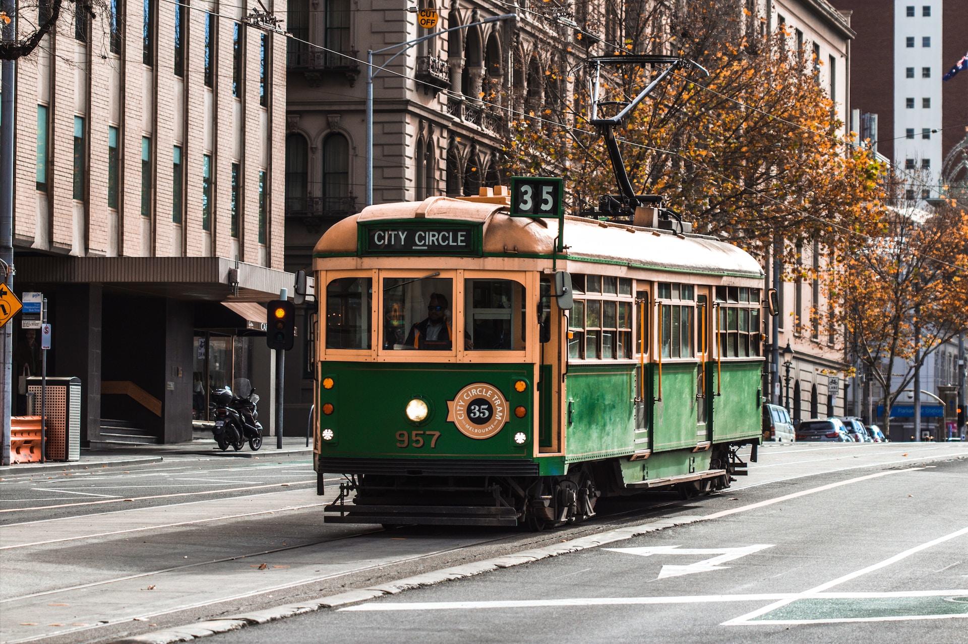 The City Circle tram in Melbourne, Australia.