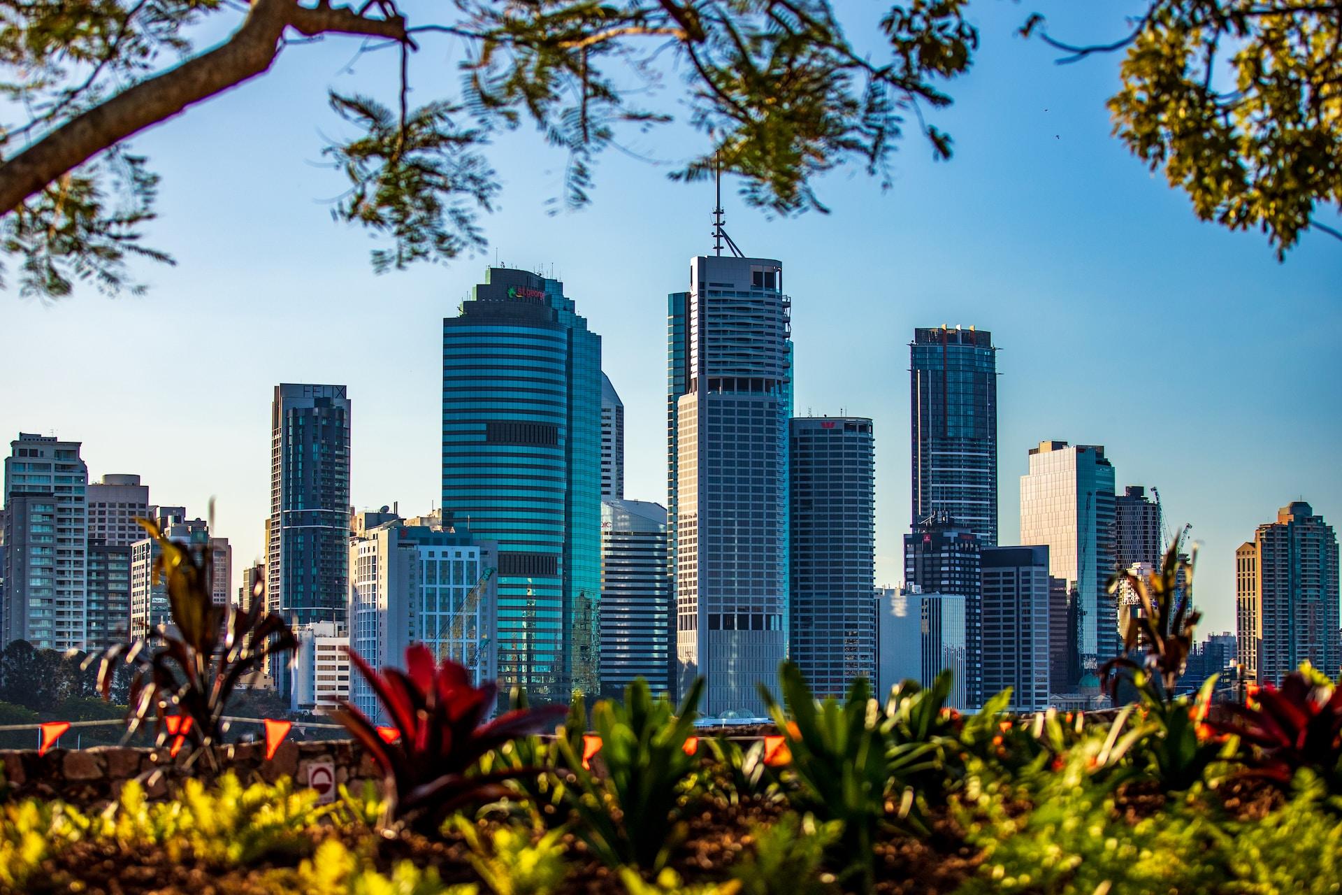 The Brisbane skyline during the day.