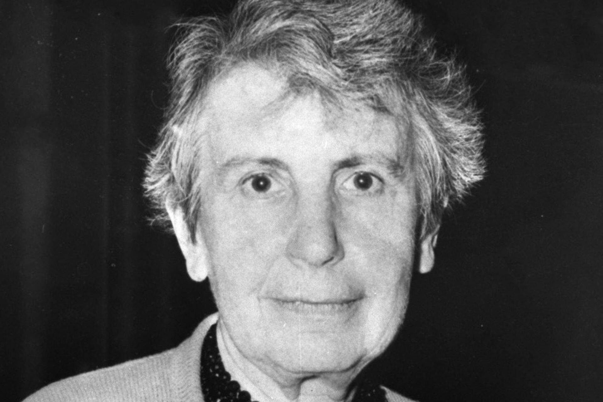 Black and white portrait of Anna Freud, psychoanalyst and child psychologist