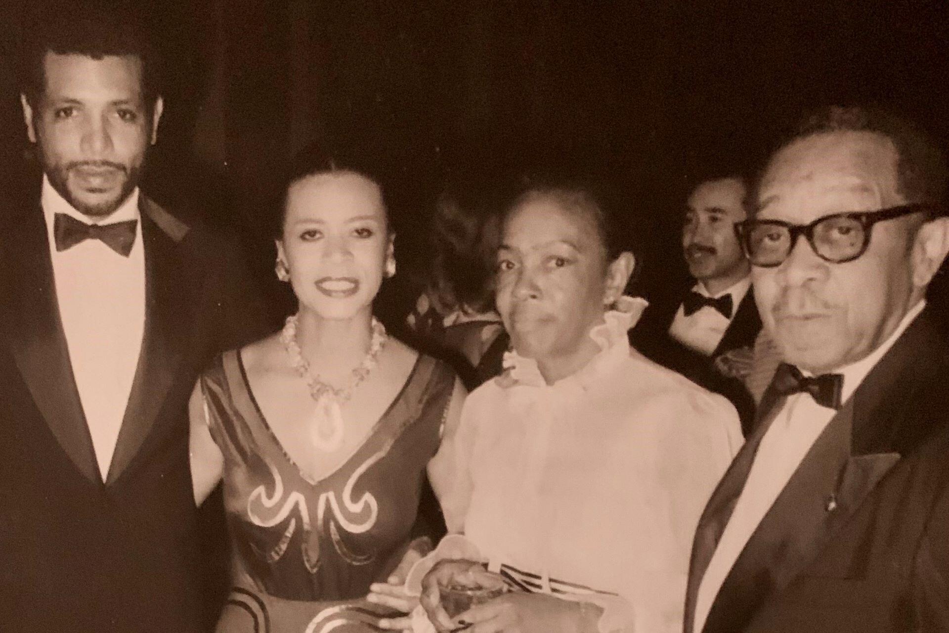 Mamie Phipps Clark photographed at a formal event with colleagues