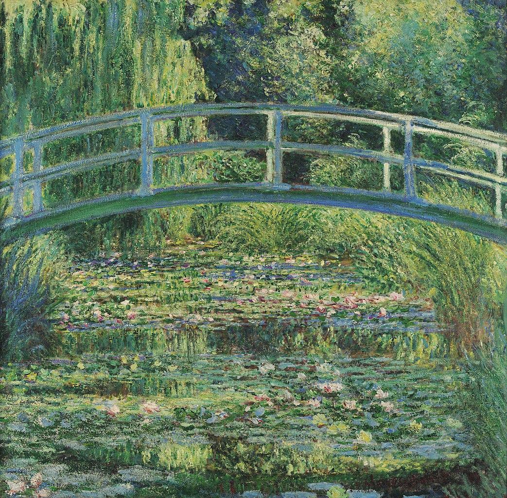 "Water Lilies and Japanese Bridge" by Claude Moet