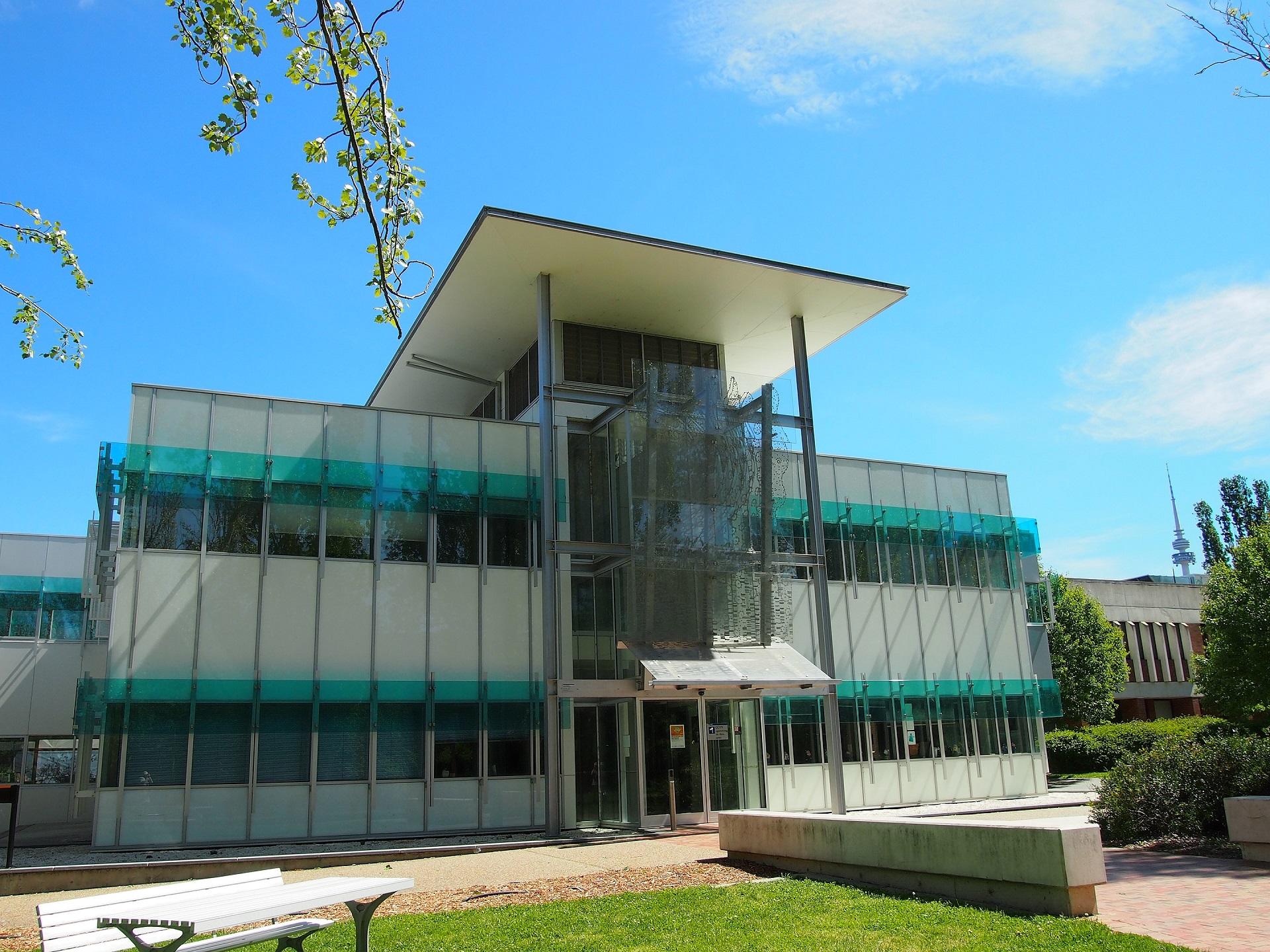 A modern building on a sunny day.