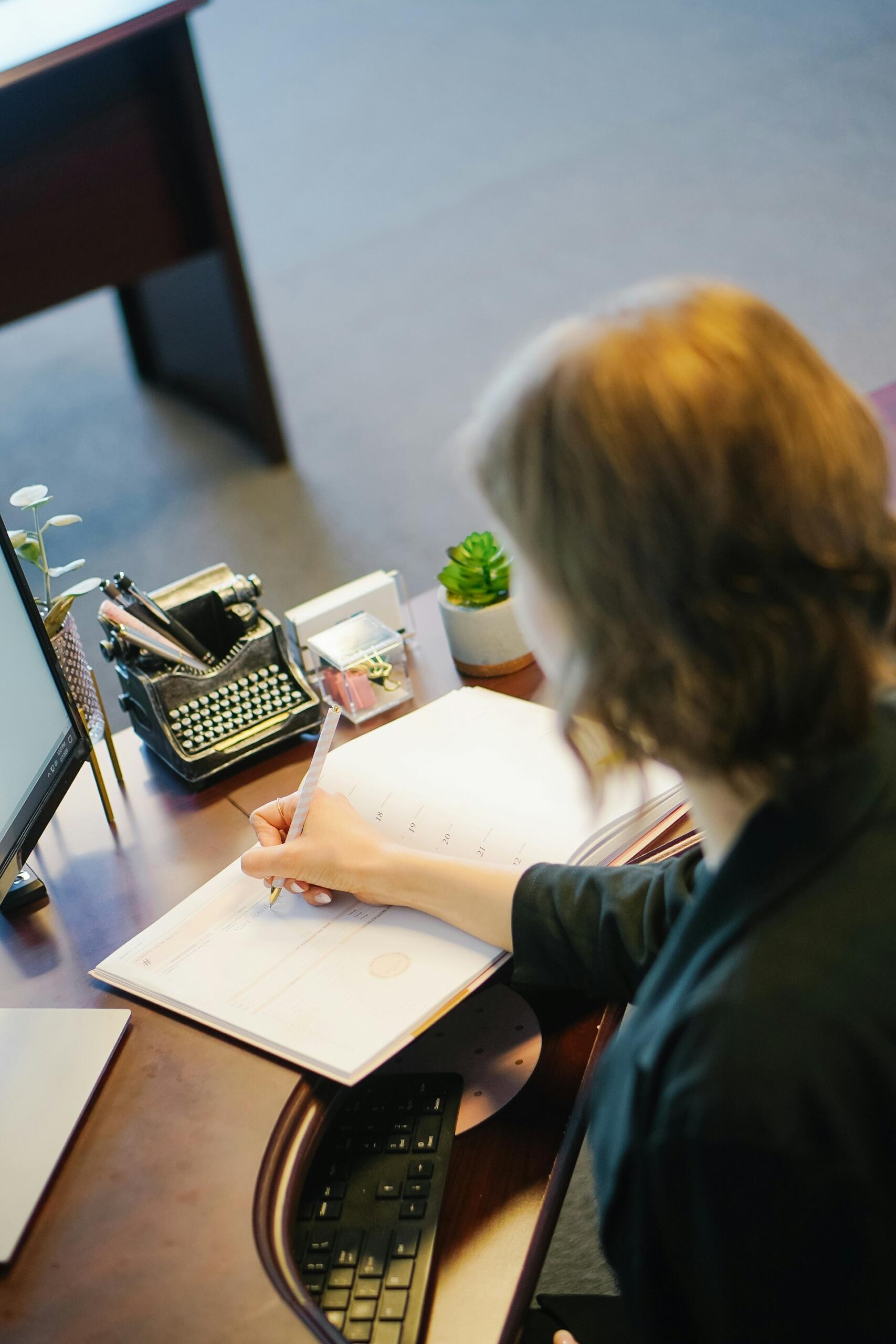 A person working on a project.
