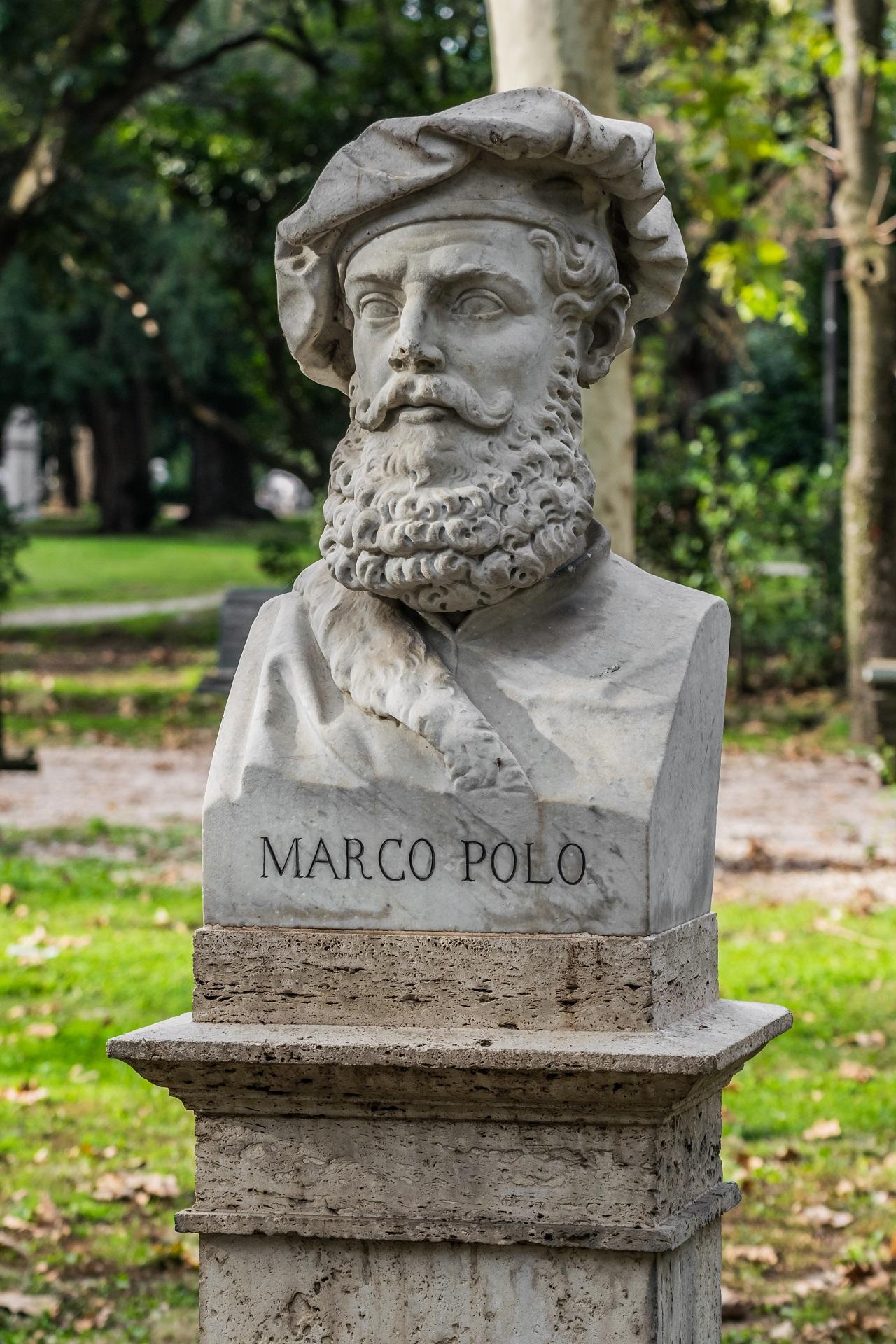 Bust of Marco Polo.