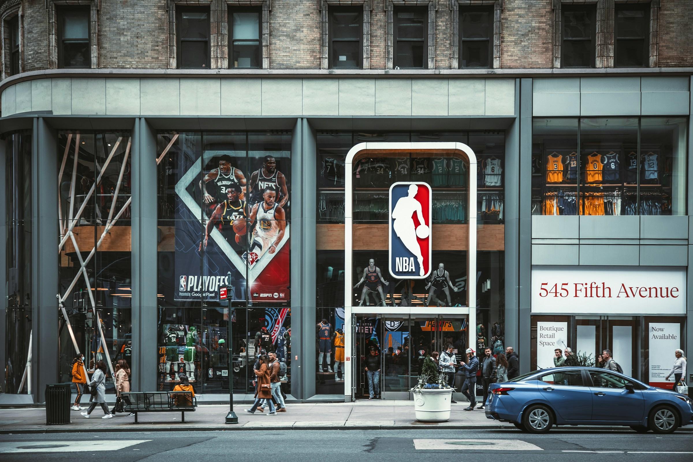 An NBA official merchandise store in New York City