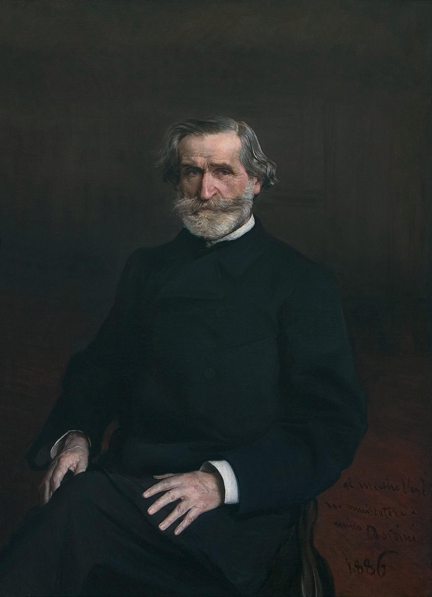 Portrait of Giuseppe Verdi.