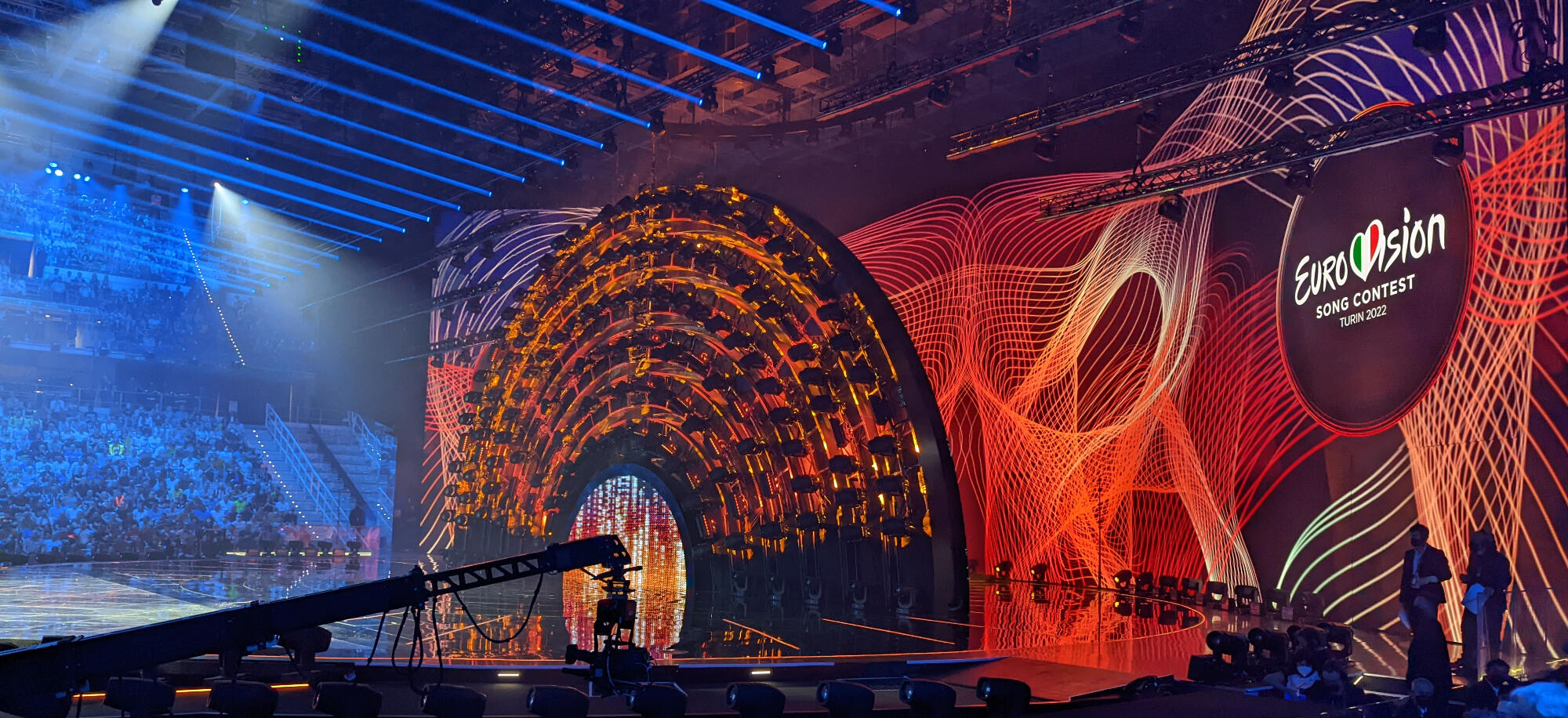 View of the 2022 Eurovision performance stage
