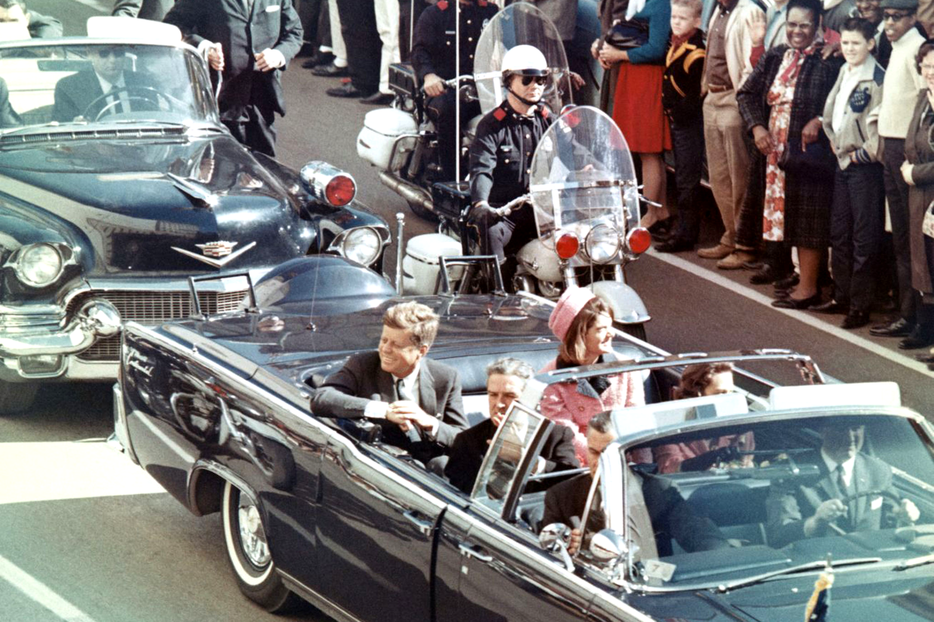 JFK's motorcade the day of his assassination.