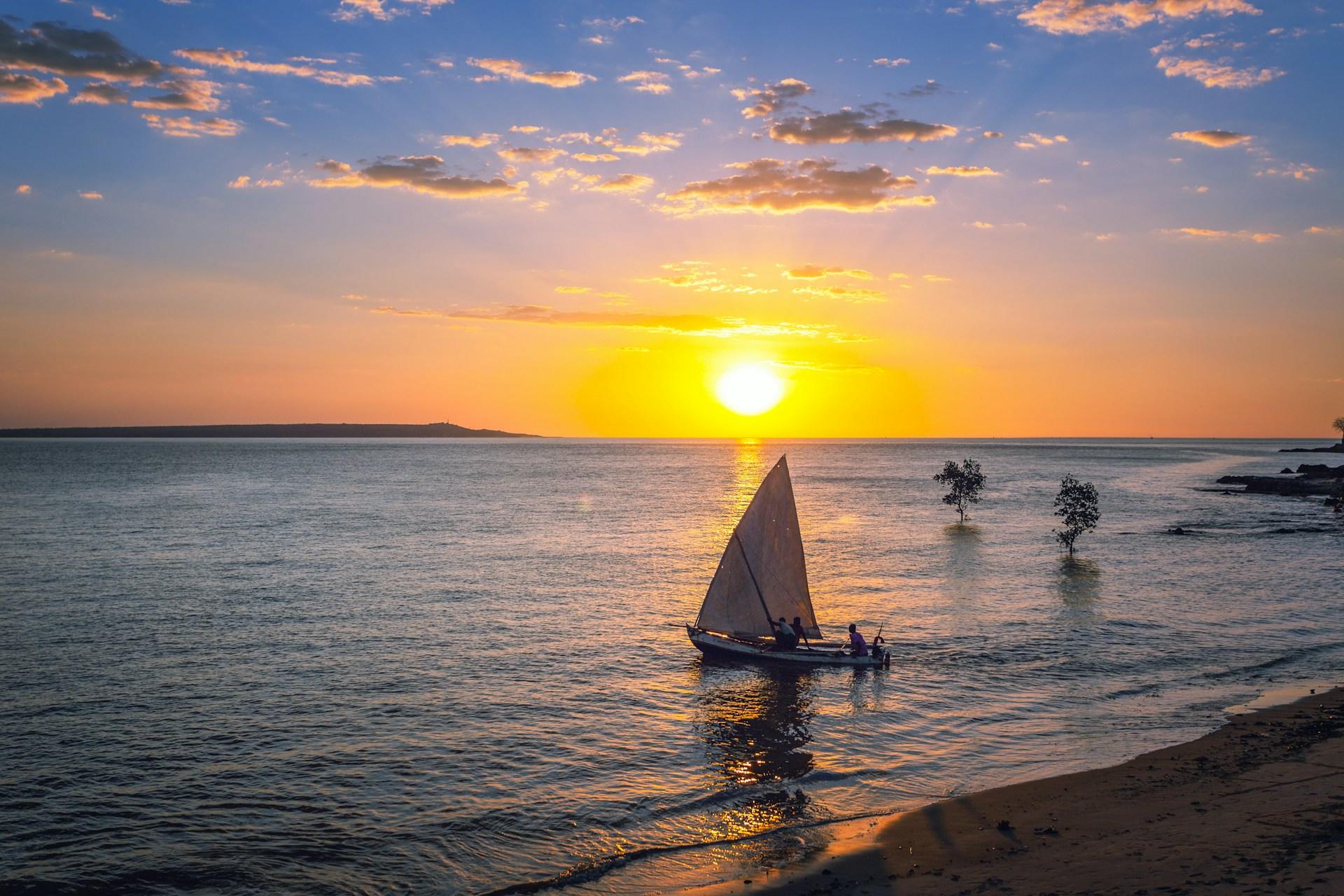 A boat on the coast at Mahajanga, Madagascar.