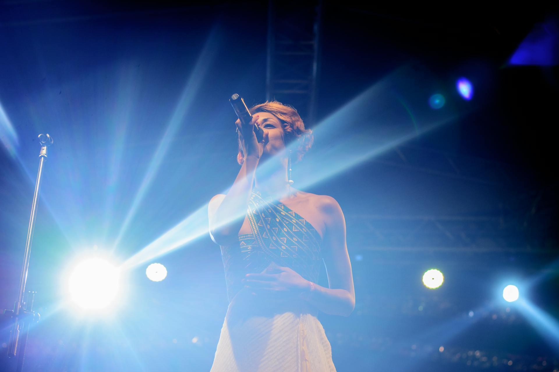 A singer on stage