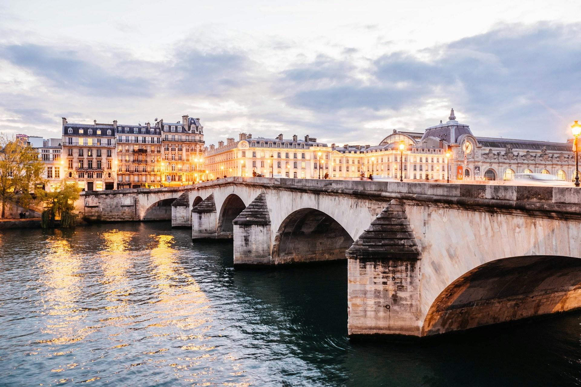 A bridge over the Seine in Paris.