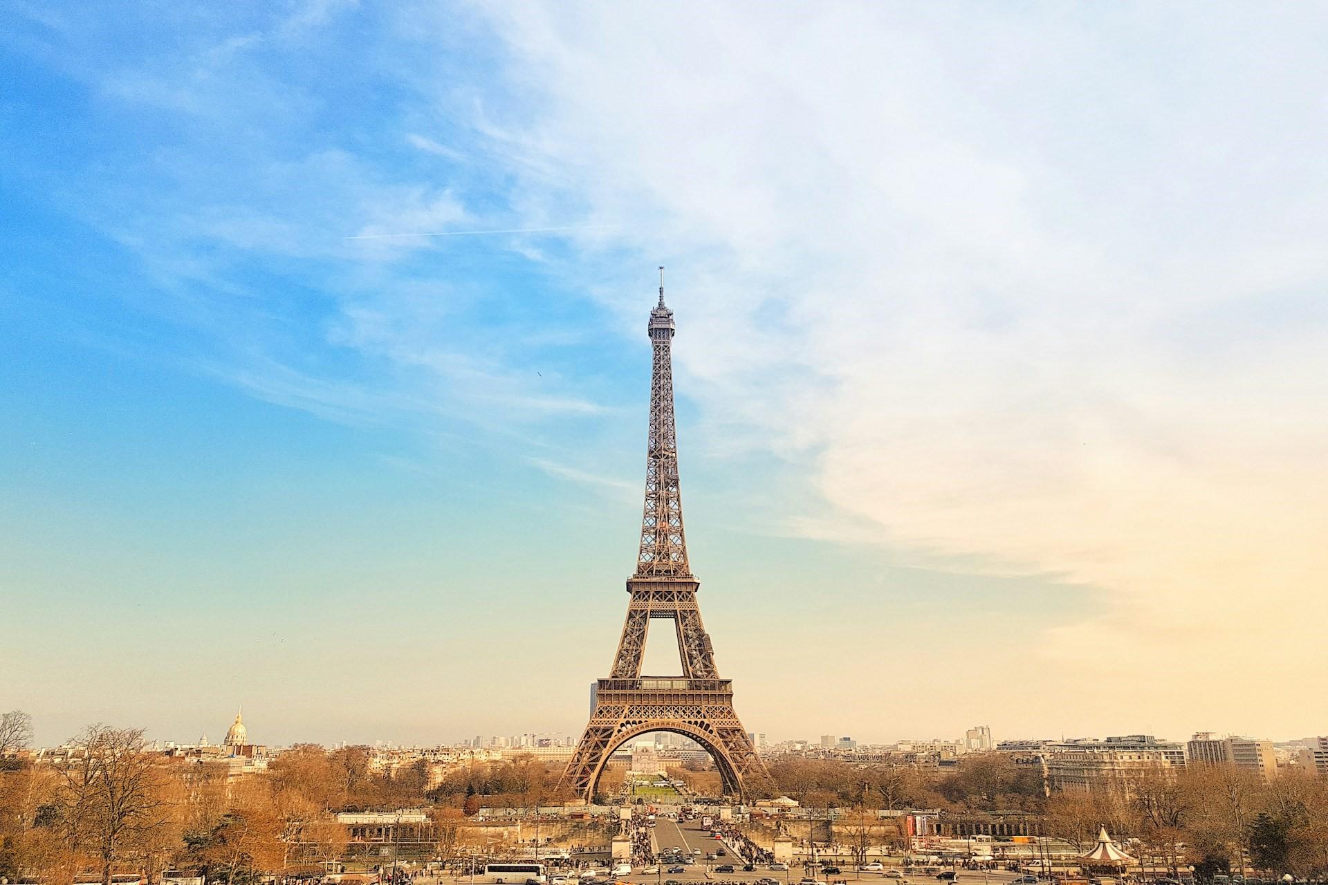 The Eiffel Tower in Paris during the day.