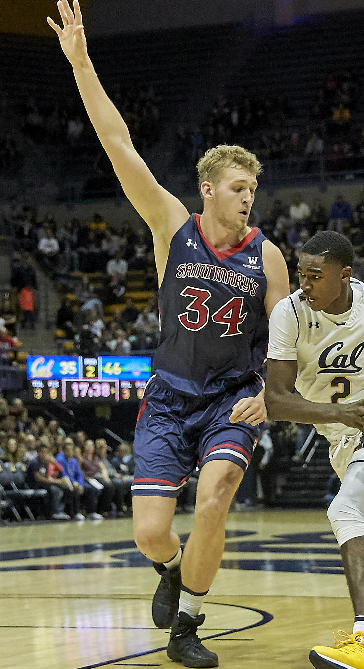 Jock Landale playing for the Mary’s University Gaels