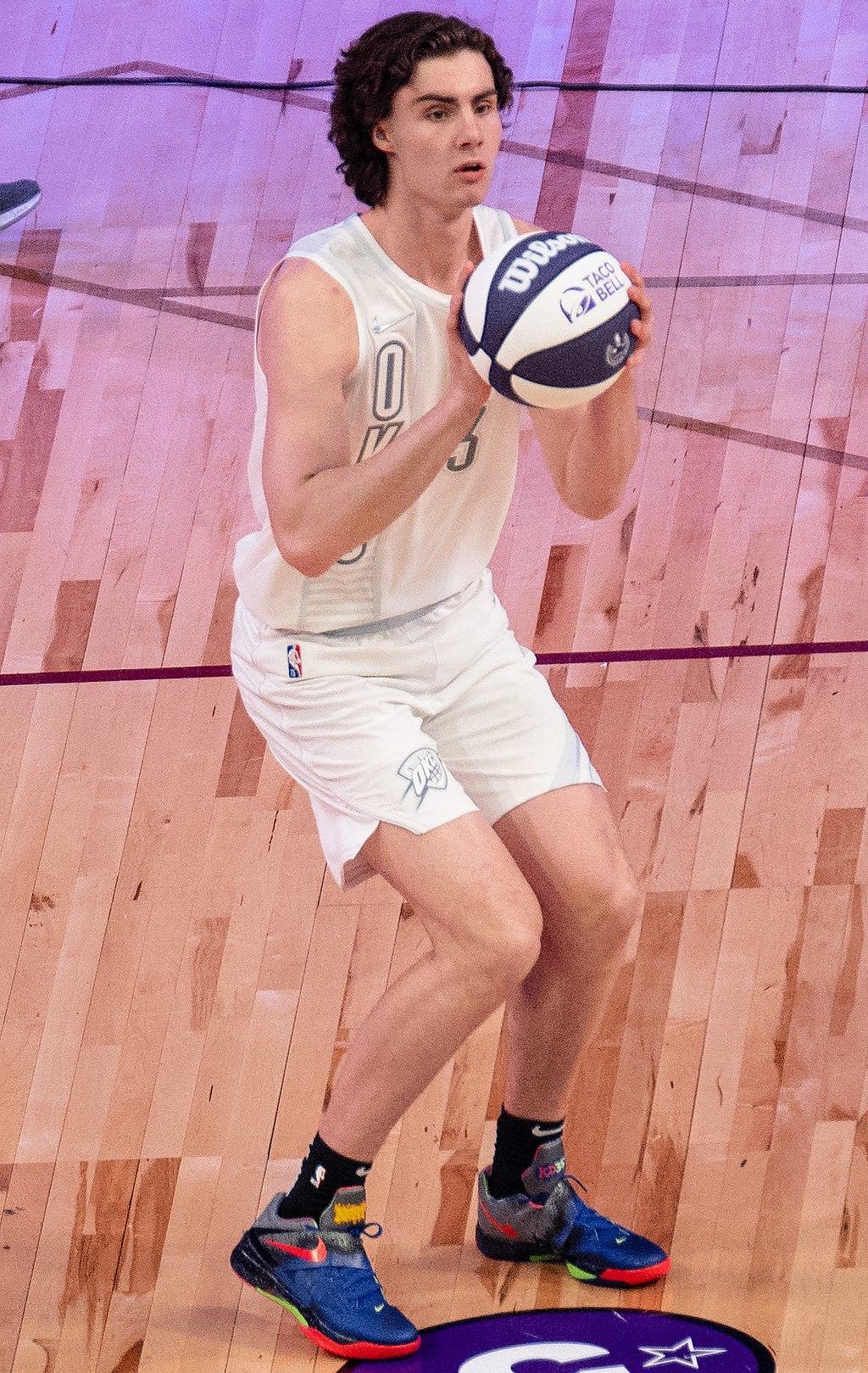 Josh Giddey during the 2022 NBA All-Star Weekend at the Rocket Mortgage FieldHouse in Cleveland