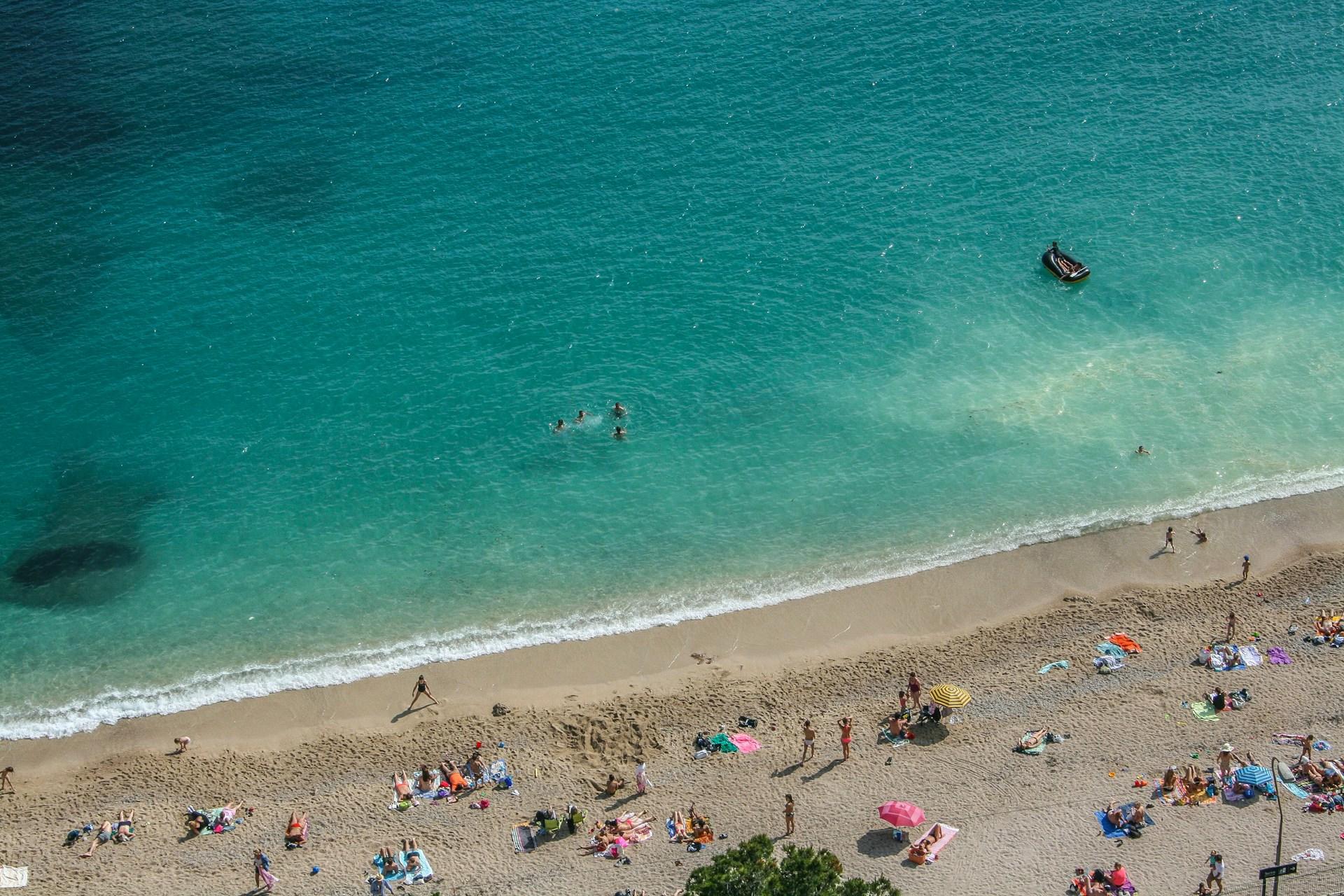 The beach at Nice, France.