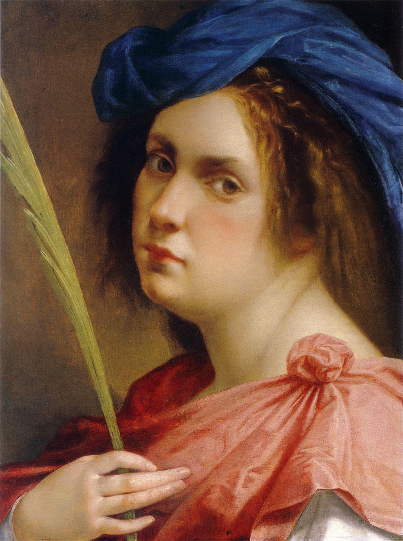 a self portrait of Artemisia Gentileschi