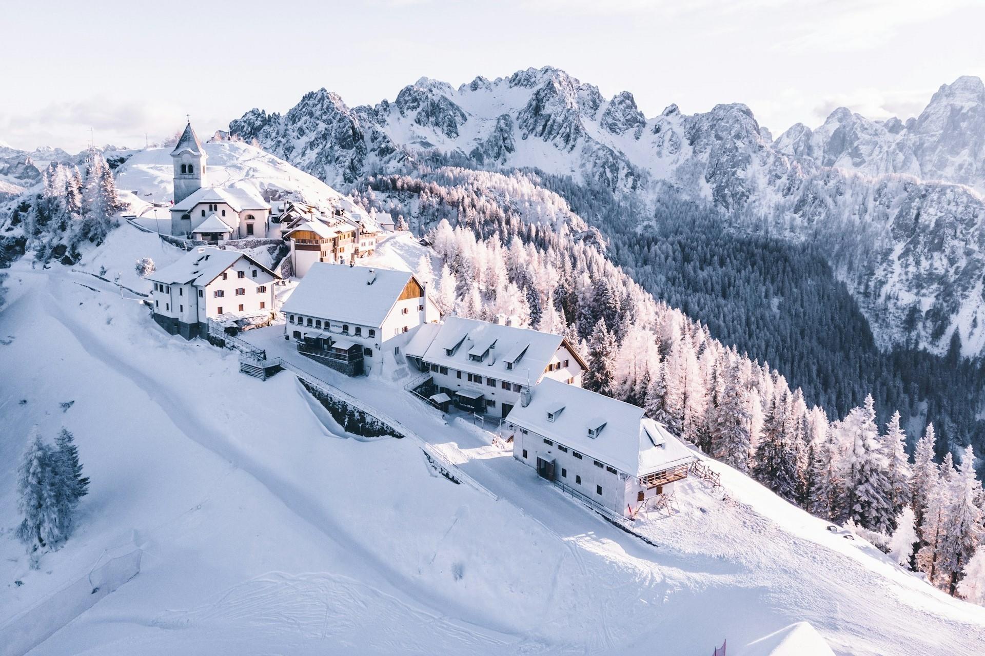 A view from Monte Lussari in Tarvisio, Italy.