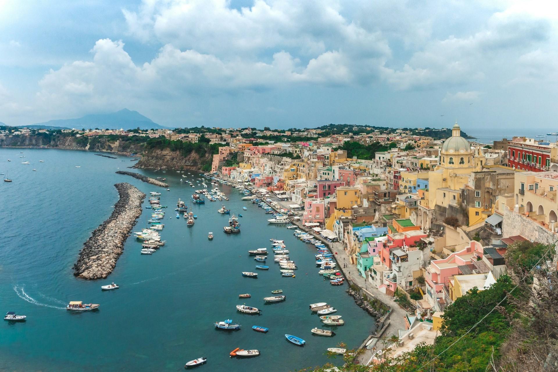 A bay at Procida, Italy.