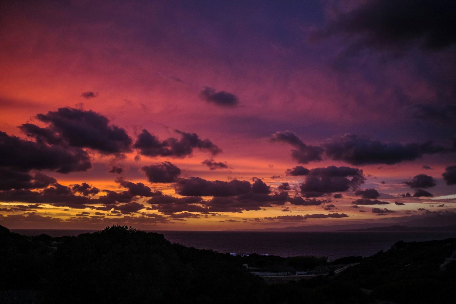 A sunset in Sardinia, Italy.