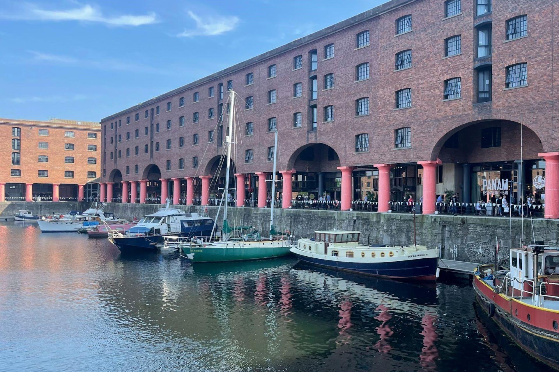 Boats at the Albert Dock, Liverpool.