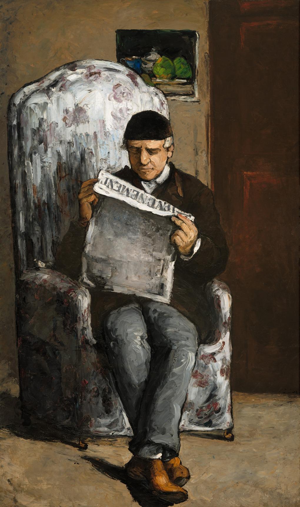 "The Artist's Father, Reading 'L’Événement'" by Paul Cézanne