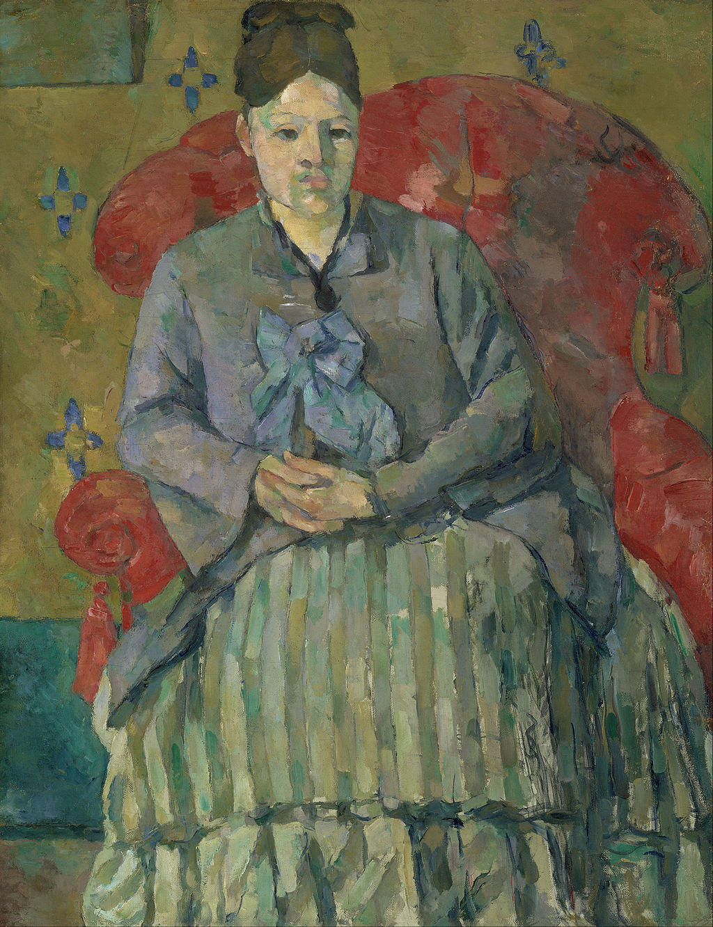 "Madame Cézanne in a Red Armchair" by Paul Cézanne