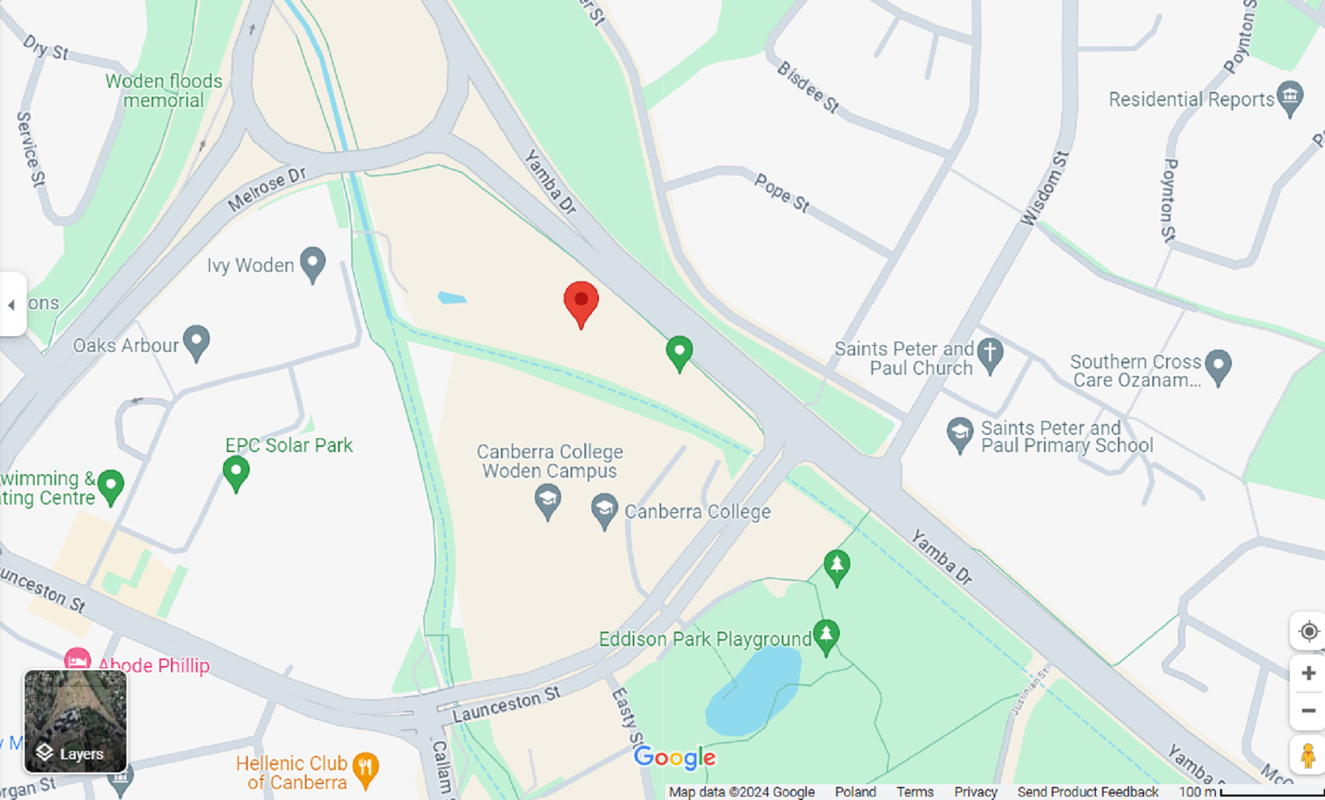 A map showing where Stellar fitnes is. 