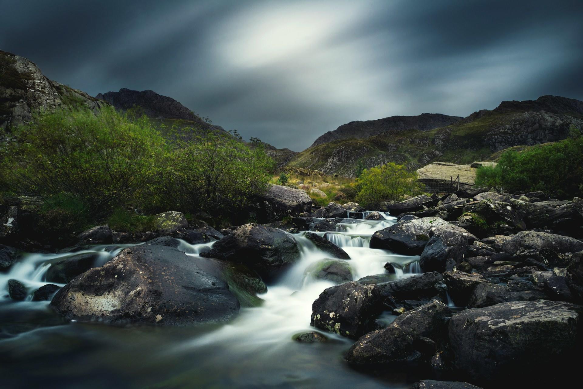 A stream in Wales.
