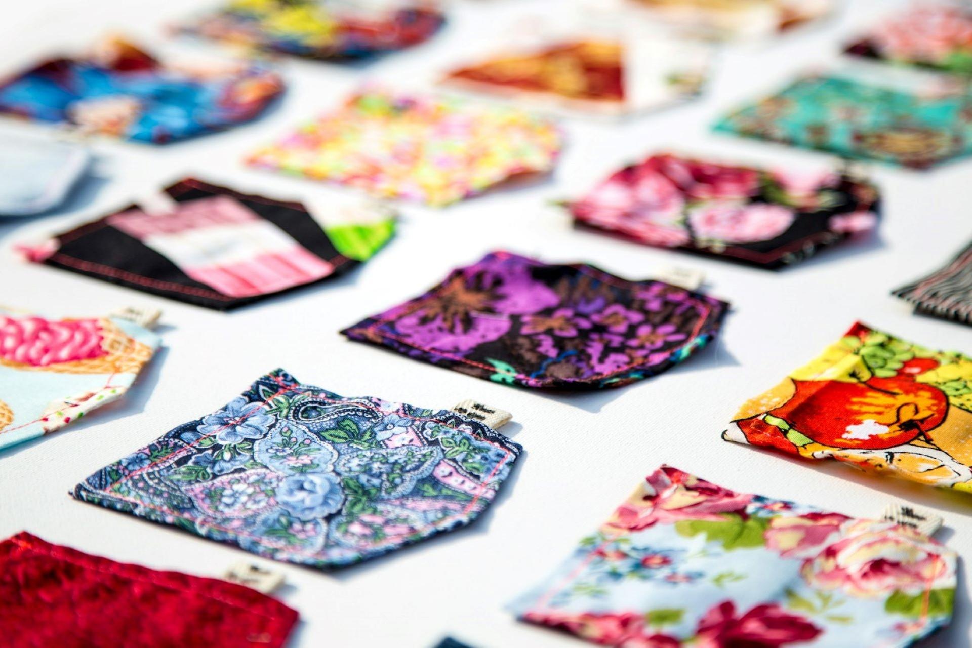 Several fabric samples.