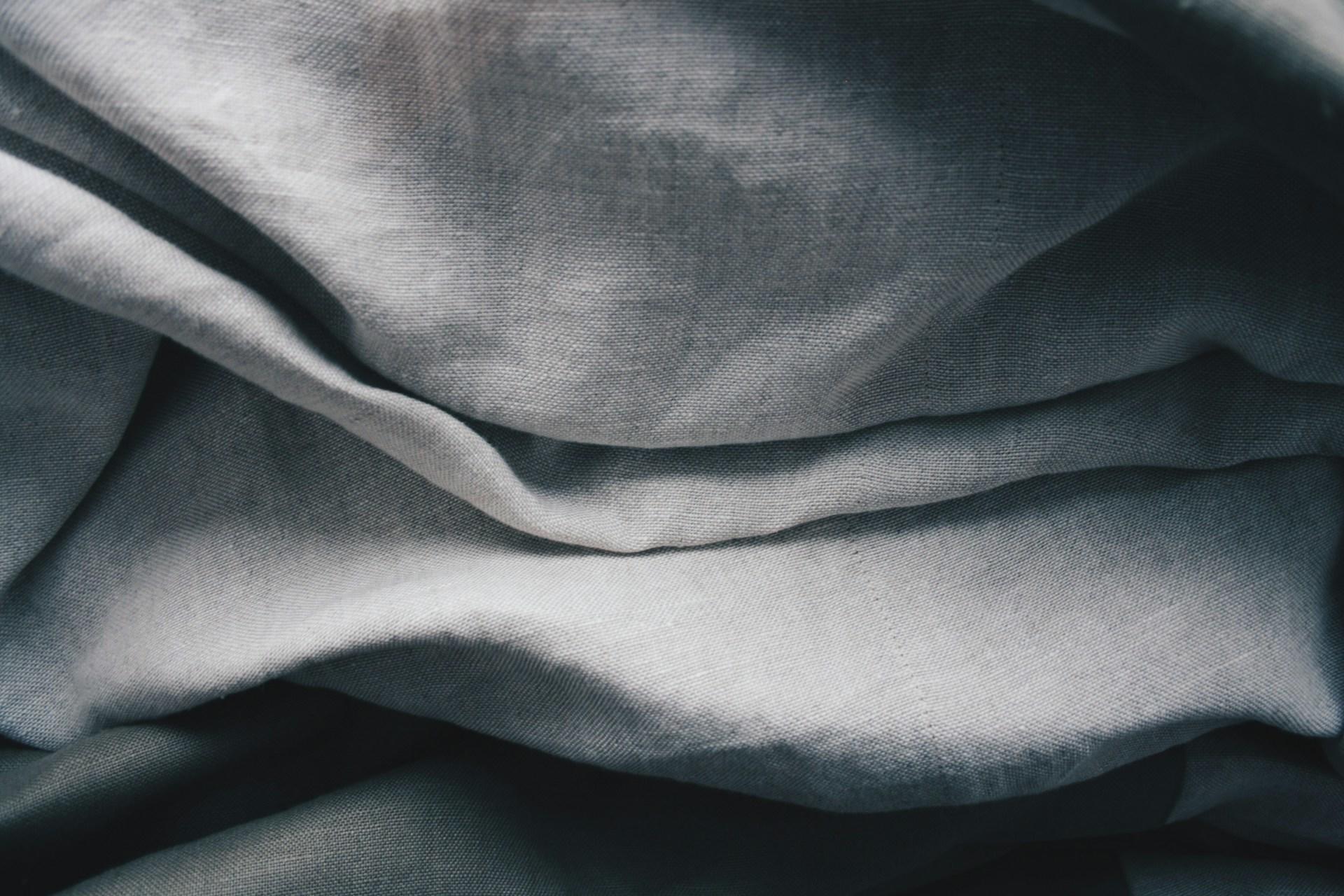 A closeup of grey linen.