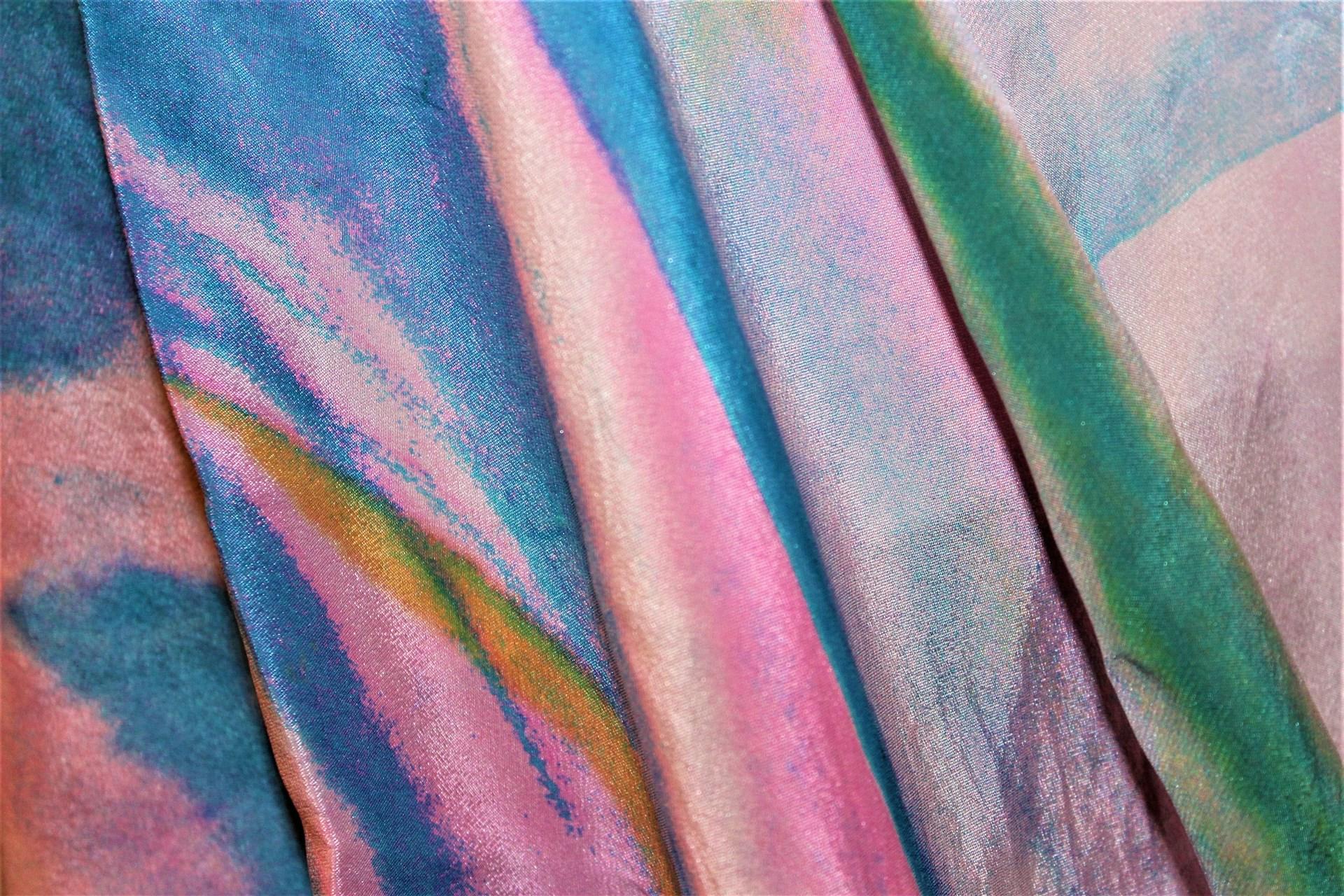 A closeup of a multicolour fabric.