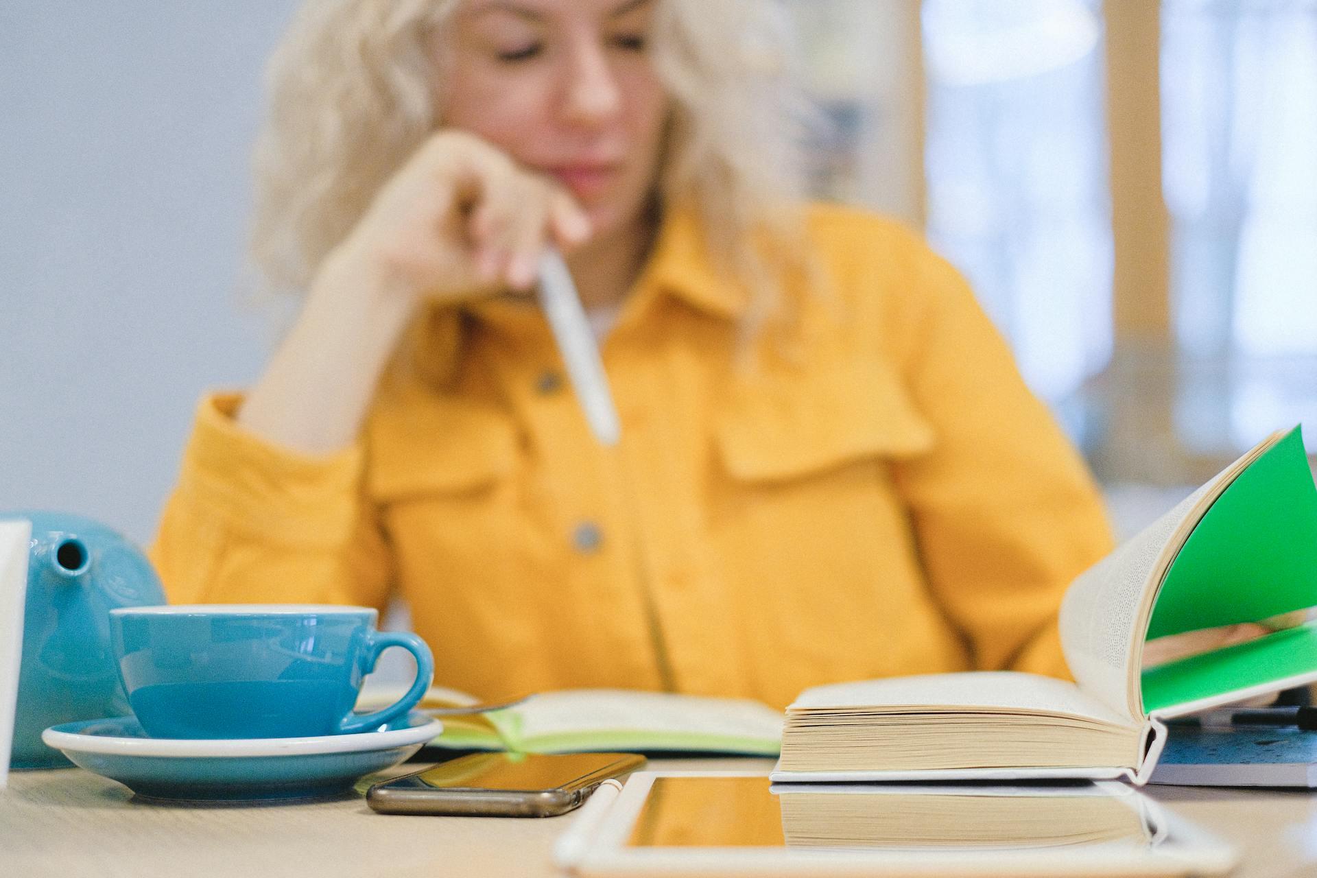 Person studying without picking up their mobile