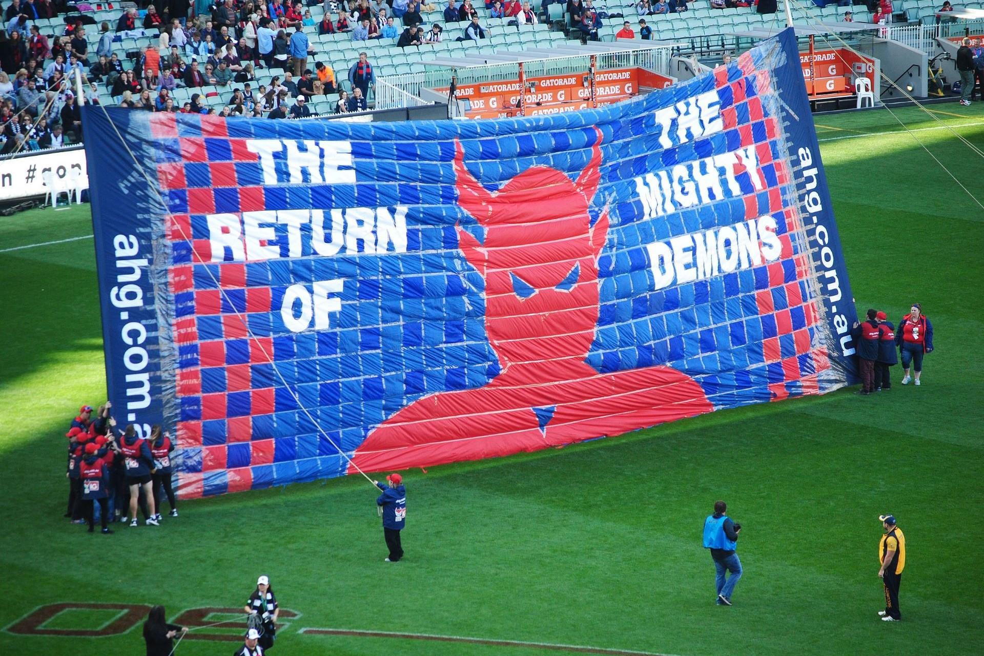 A banner at Melbourne Football Club.