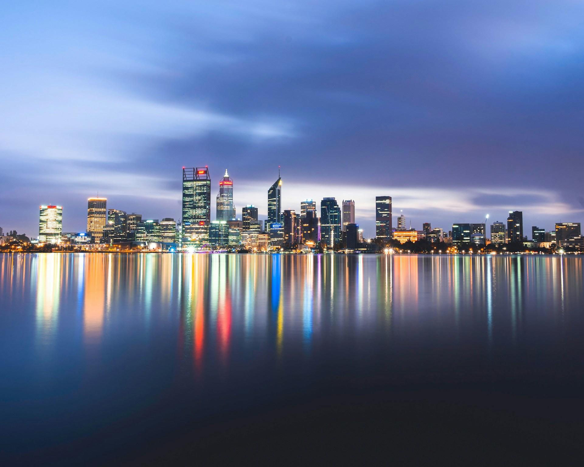 The skyline of Perth in western Australia
