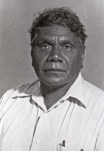 Portrait of Indigenous Australian artist Albert Namatjira.