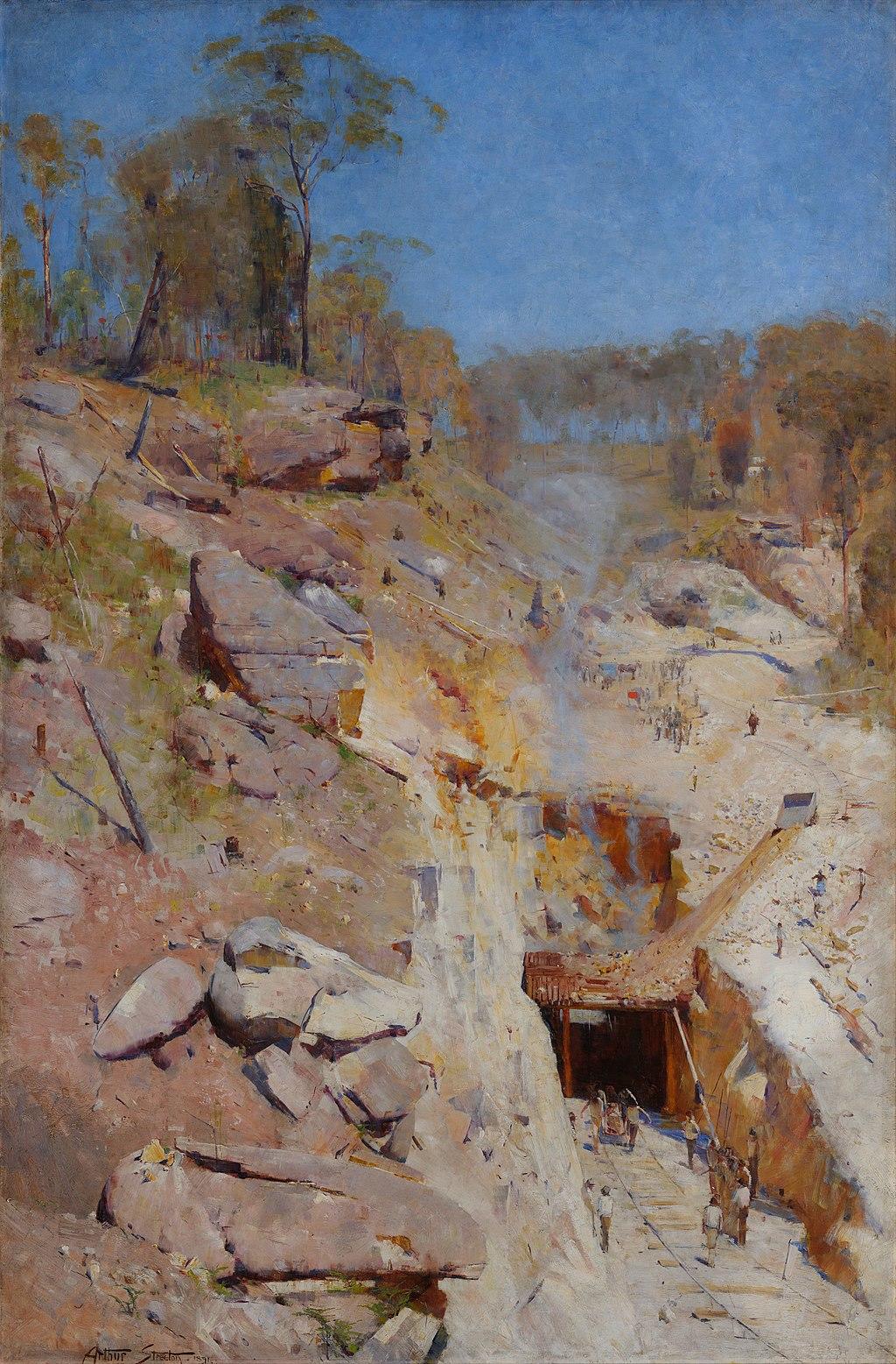 Fire's on (1891) by Arthur Streeton