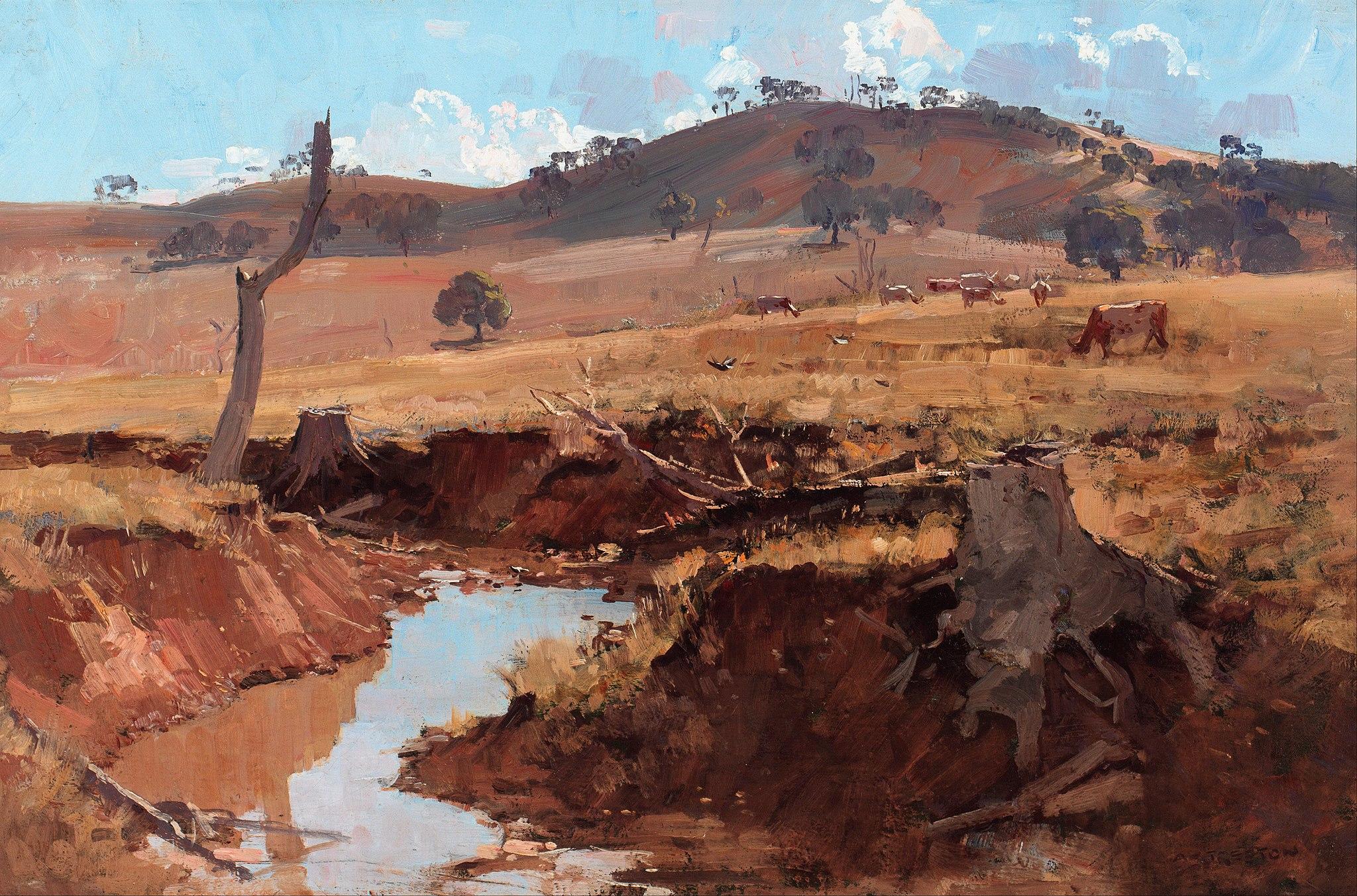 The Creek (1925) by Arthur Streeton