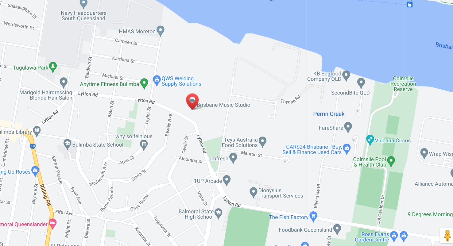 A city map showing a red marker for a location. 