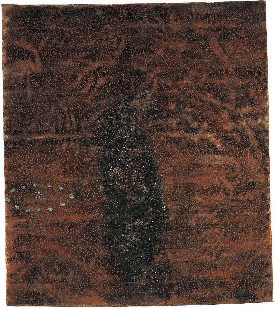 sacred ground beating heart 1989 by Judy Watson