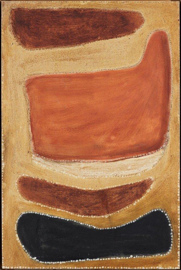 Two men dreaming (c. 1985) by Rover Thomas