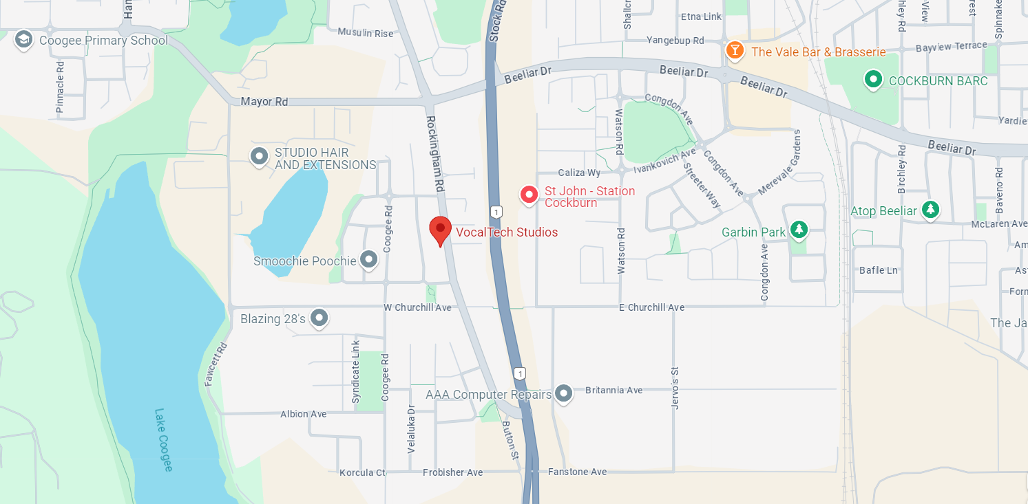 A city map with a few locations marked.