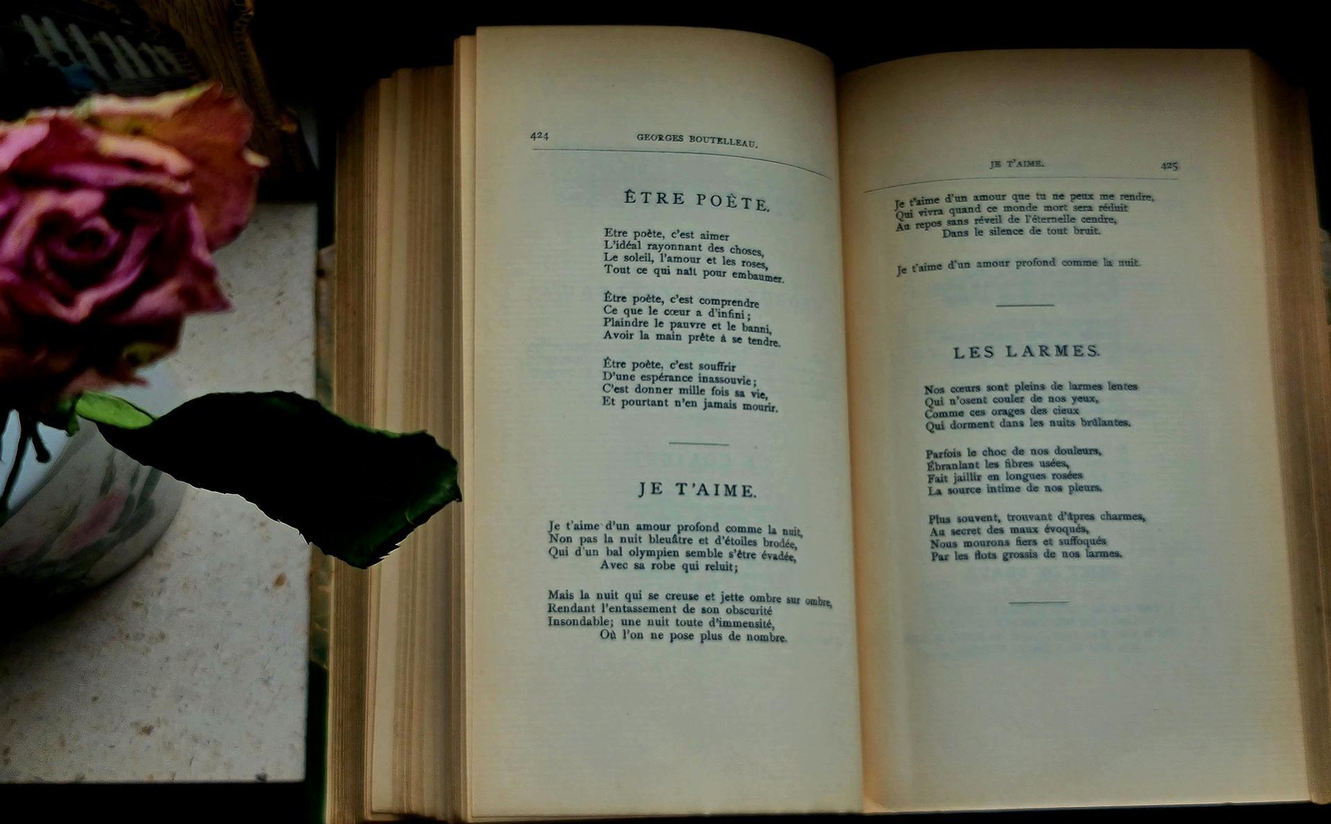 a book of French poetry