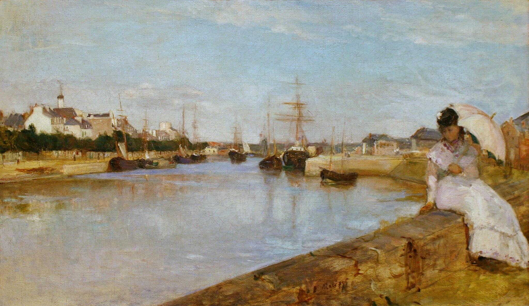 'The Harbor at Lorient' (1869) by Berthe Morisot