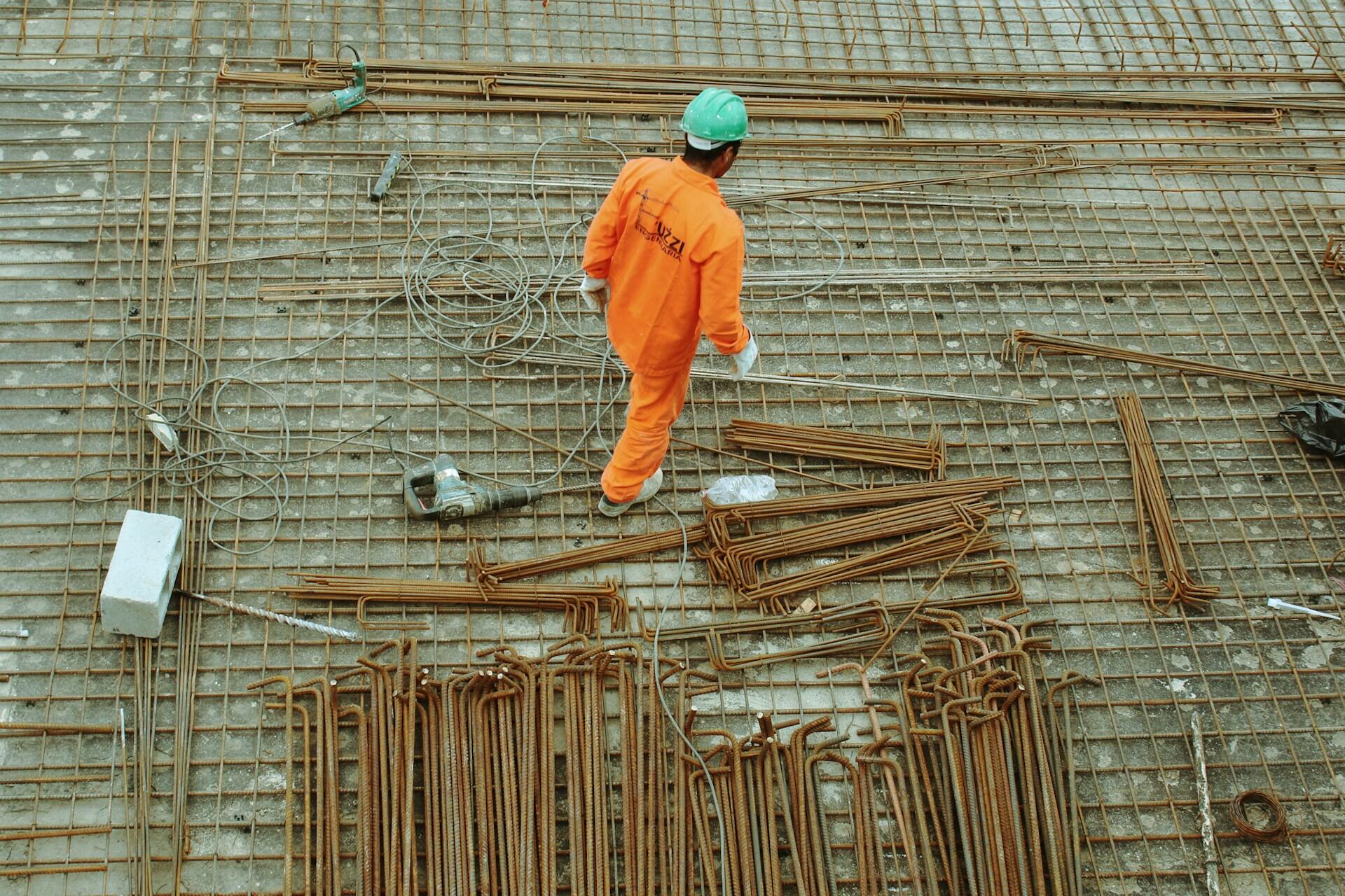 A person working on a construction site.