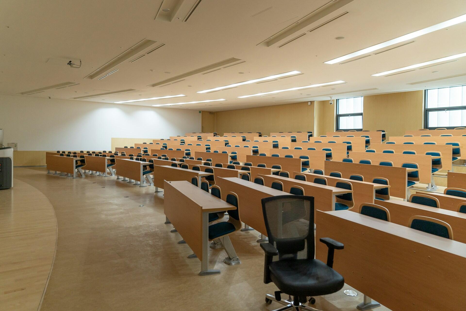 An empty university hall.