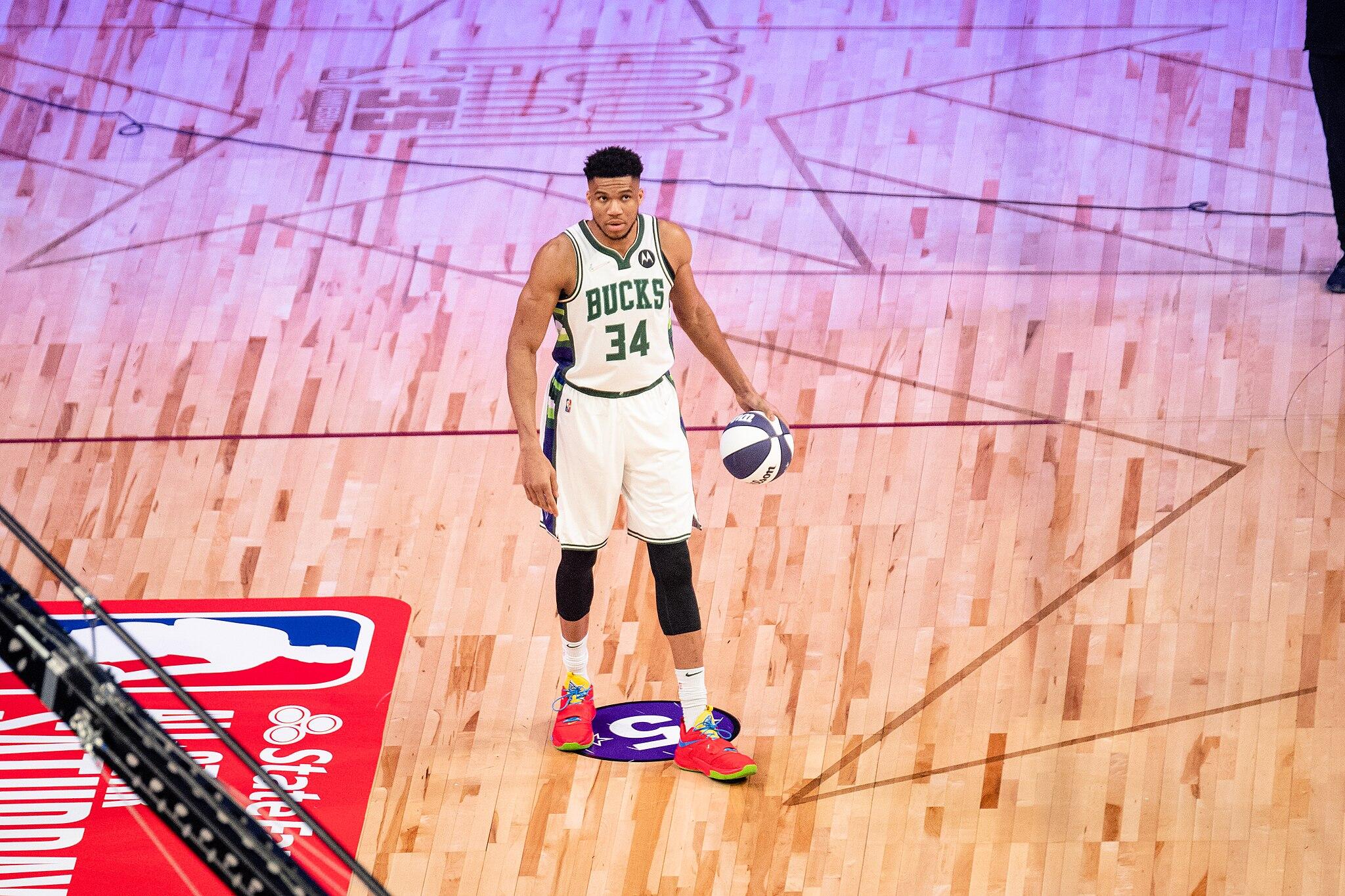Giannis Antetokounmpo during a game