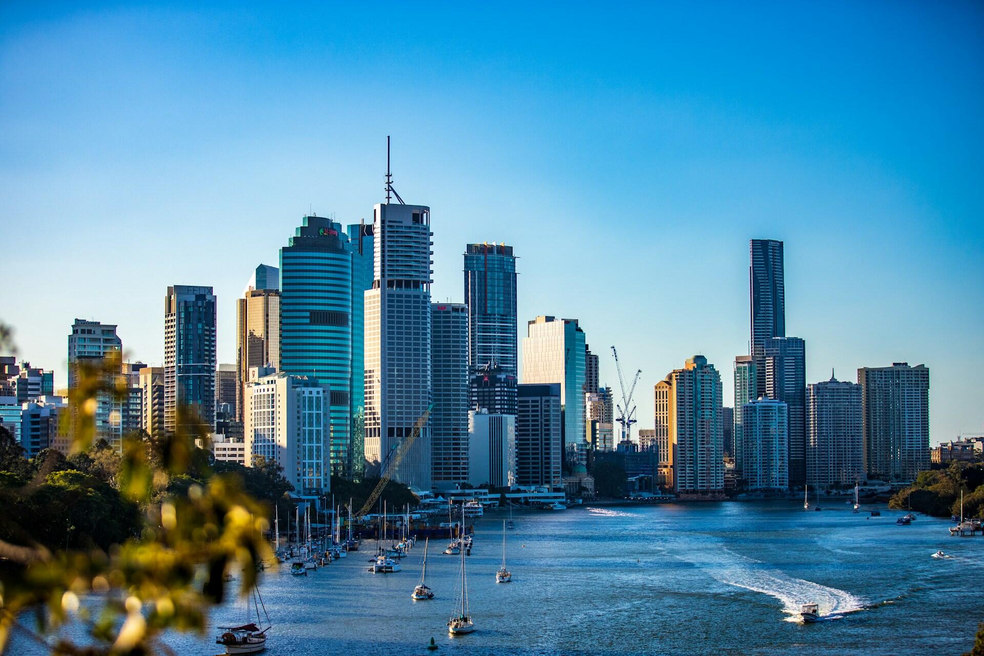 The skyline at Brisbane, Australia.